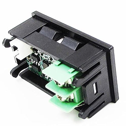 12V Green Fahrenheit Digital Temperature Gauge -58F~239F LED Display Screen with Terminal Wire and 0.5 Meter K-Type Thermocouple