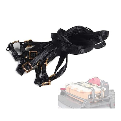 5Pcs Polyester Roof Rack Buckle Strap Luggage Carrier Cargo Net 1/10 RC Crawler Accessories Redcat TRX6 SCX10 TRX4 Upgrades (Black) - color: Black