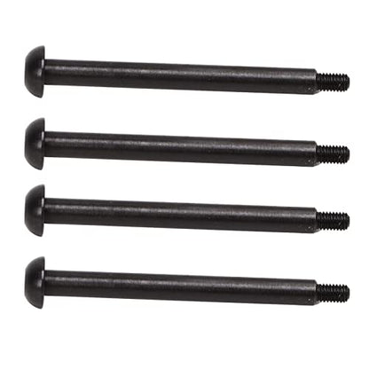JTLB RC Lower Arm Hinge Pin, Premium Steel Aluminum Alloy Suspension Swing Arm Pin, Stable Structure, 4pcs 1.9in Rear Hinge Pin for ARRMA 1/7 1/8 Series, Made of M3 Nut (Black) - color: Black