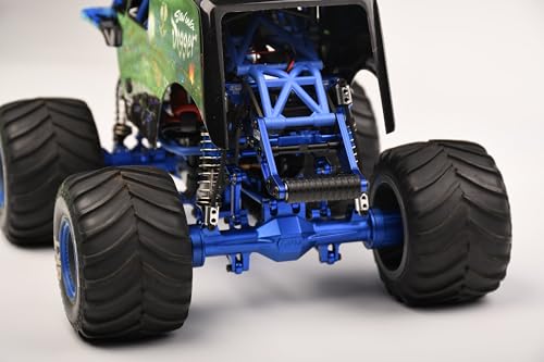 Aluminum 7075 Alloy Rear Adjustable Wheelie Bar for LOSI 1/18 Mini LMT 4X4 Brushed Monster Truck RTR LOS01026 Upgrade Parts - Green