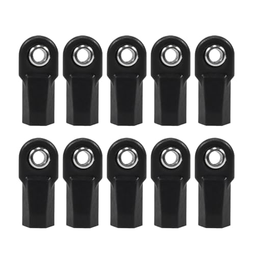 20pcs Link Rod End M4 Ball Joint Head for 1/10 RC Crawler Car for Traxxas TRX‑4 TRX6 SCX10 D90 TF2 CC01 Gen7 Gen8 Upgrades (4pcs Bent &16pcs Straight) - style: 4pcs Bent &16pcs Straight