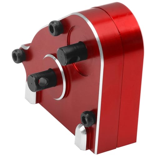 Metal Transfer Case Gearbox Transmission Gearbox Compatible with MN128 MN86 MN86K MN86S MN86KS 4WD G500 1/12 RC Crawler Car Upgrade Part (Red) - color: Red