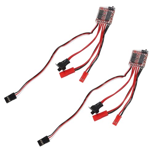 2pcs RC 20A Brushed ESC Electronic Speed Controller w/Brake for 1/16 1/18 1/24 RC Car Boat Tank