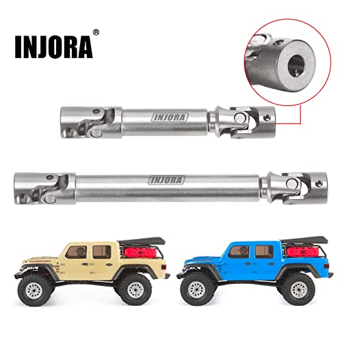 INJORA Black Steel Drive Shaft for 1/24 SCX24 Gladiator Dodge Power Wagon - color: Silver
