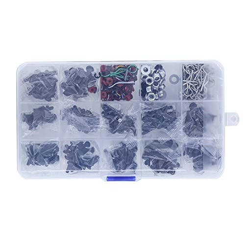 610PCS Universal RC car Parts Screw Tool Kit Screws Assortment Set, Hardware Fasteners for Traxxas Axial Redcat Arrma HPI SCX10 Losi 1/8 1/10 1/12 1/16 Scale RC Cars Trucks Crawler, RC Screw Kit
