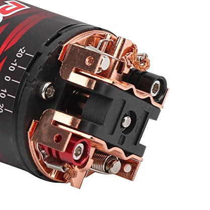 3 - Slot 30T 550 Brushed Motor with 80A ESC Replacement Set, High - Torque RC Crawler Motor for 1/10 & 1/12 Brushed RC Cars, Copper Windings & Double Ball Bearings