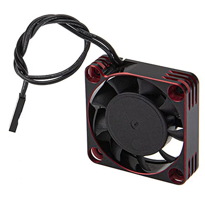 ShareGoo Alloy Brushless Motor ESC Cooling Fan Heatsink 18000RPM 40x40mm JST Plug for 1/8 1/10 1/12 RC Car 540 550 Brushless Motor,4010 (Black-Red) - color: Black-Red