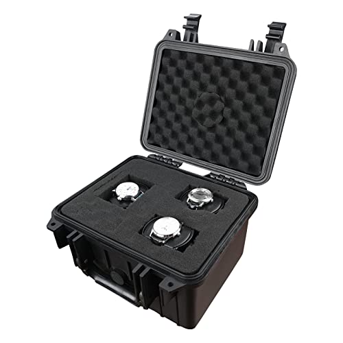 MEIJIA Portable All Weather Waterproof Camera Case With Foam,Fit Use of Drones,Camera,Equipments,Elegant Black,10.62 x9.68x6.87inches - color: Black, size: 10.62 x 9.68 x 6.87 inches