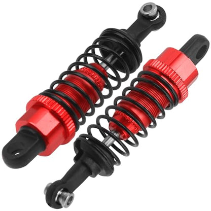 Aluminum Steering Knuckles Kit Swing Arm A-Arms & Shock Absorbers Compatible with Wltoys 1/18 A949 A959 A969 A979 K929 RC Car (Red) - color: Red