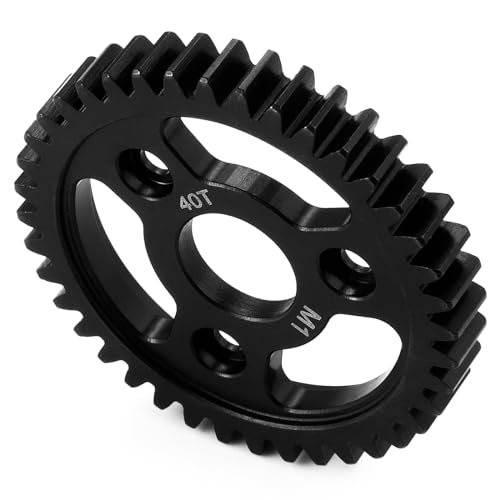 LSG 40T M1 Steel Spur Gear for Tra-xxas 1/8 RC Monster Truck Revo 2.5/3.3 Hardened 40 Tooth 1.0 Mod Main Gears RC Car Upgrade Part - size: 40T