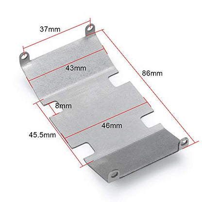 RC Stainless Steel Chassis Armor Protection Center Skid Plate Axle Chassis Guard Protector for SCX10 90046 1/10 RC Crwaler Car Upgrade Parts