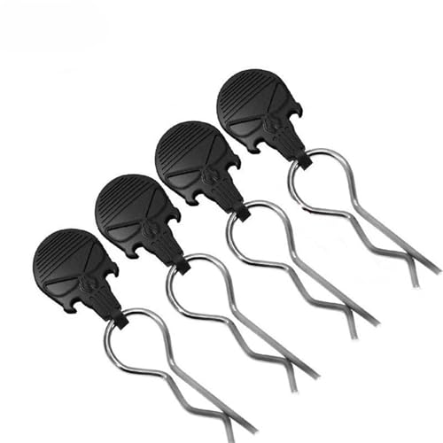 RC Cars Models Parts For Losi For Arrma For Axial For Redcat For HPI For HSP 1/8/10/16 10 For Universal RC Body Clips W/Pull Tabs Black Or White R Pins(Silver 1 8) - color: Silver 1 8