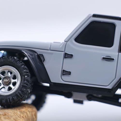 RTR 1/36 Radio Control Crawler 3601A 4X4 RC Off Road Car Model Light System Battery Mini Vehicle Model Gift Collection Hobby Grade Model for 14+ Ages - color: 3601a-grey