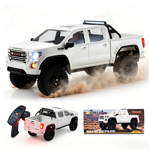 BEEZRC FMS 1/18 FCX18S Sierra S Brushless RC Crawler, Officially Authorized, RTR Off-Road 4x4 with LED Lights mini RC Truck, Two-Speed Switch, Remote Control Car for Adults