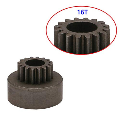 16T Flywheel Clutch Bell & Ball Bearings Set for HSP 94188 1/10 RC 1:10 Car Upgrade Parts Aluminum Alloy 16 Teeth Flywheel Assembly Kit Set (Color: Blue)