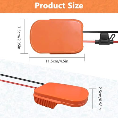 2PCS Power Wheels Adapter for Ridgid AEG 18V Hyper L1815R B1820R L1830R Battery,with 6Pcs Fuse & 2Pcs Wire terminals, 14AWG Wire Power Connector for Rc Car, Rc Truck, DIY(NO Battery) - style: 2pcs for Ridgid 18v