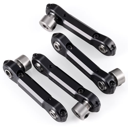 4Pcs Aluminum Anti-Roll Sway Bar Suspension Arm Linkage，Black | Upgrade Parts, For 1/5 Losi DBXL 2.0 RC Car - color: Black