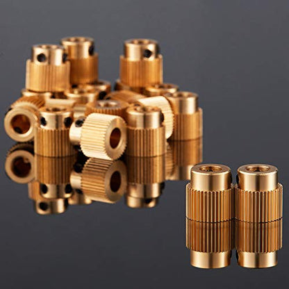 Mudder 10 Pcs 40 Teeth Brass Extruder Wheel 3D Printer Parts Drive Gear Extruder Wheel Compatible with Ender 3/3 Pro, Ender 5/5 Pro/5 Plus, Cr-10, Cr-10s, S4, S5