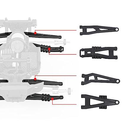 HAIBOXING RC Car Spare Parts Rear Upper/Lower Suspension Arms(Full Set) with Front&Rear Upper and Lower Suspension Arm Hinge Pins Apply to 903 & 903A & 905(90113)