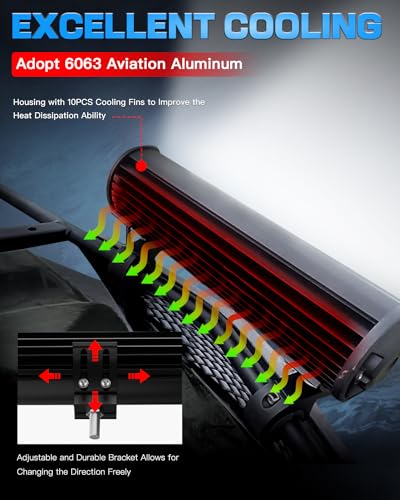 12Inch LED Light Bar Spot Flood Combo with 16AWG Wiring Harness Kit | Triple Row LED OffRoad Driving Work Lights Bar Bright Waterproof for Je-ep Truck SUV UTV ATV UTE Tractor Golf Pickup Van Boat - size: LEDKITO 12In LED Light Bar with Switch