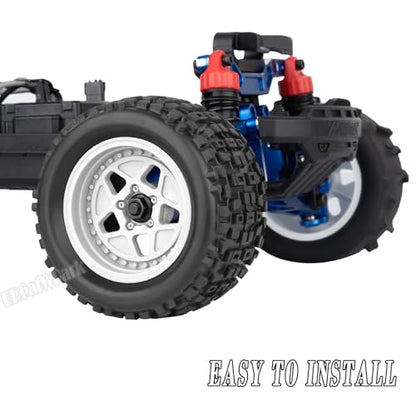 12mm Hex RC Truck Wheels and Tires for 1/18 Granite/1/18 Typhon RC Monster Truck Car,RC Drift Off Road Buggy Rally Truck Tires,4Pcs(White) - color: White - (4pcs Wheel)