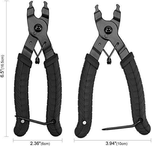 Oumers Bike Master Link Plier Tool, 2 in 1 Bicycle Chain Quick Link Opener-Closer Remover Compatible with All Speed Chain Repair - color: Black