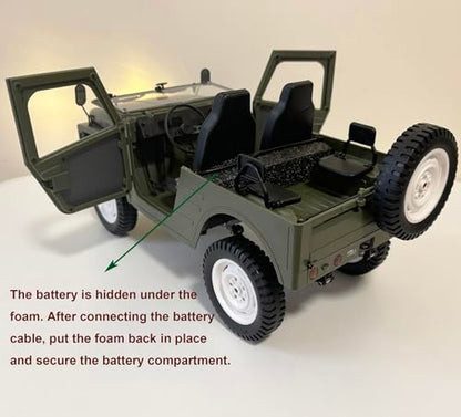 WPLDEWAN WPL C84 RC Rock Crawler RC Truck 4x4 Jimny RTR Remote Control Truck Off Road 1/10 Scale All Terrain Hobby Car with 370 Motor Proportional Throttle Steering Leaf Spring Chassis