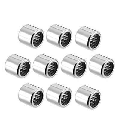 uxcell HK0912 Drawn Cup Needle Roller Bearings, Open End, 9mm Bore Dia, 13mm OD, 12mm Width (Pack of 10) - size: 9x13x12mm