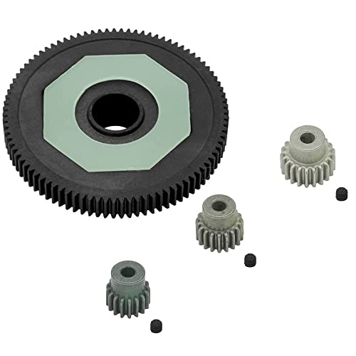 OGRC 91T Spur Gear Differential Gear for 1/10 Arrma Senton Typhon Granite | Steel 48DP 91T Slipper Gear with 17T 19T 21T Pinions Gear Set for 1/10 Arrma Senton Typhon Granite 4X4 RC Truck #ARA311030