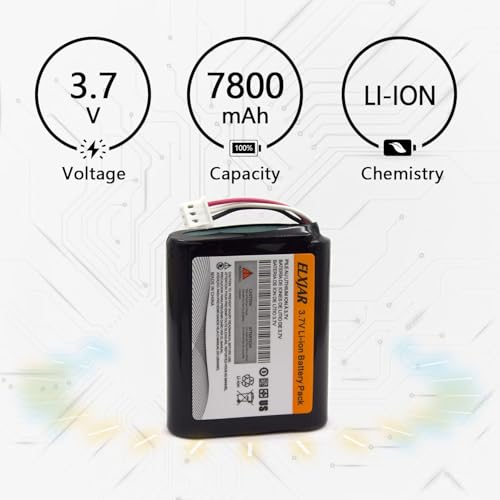 (2-Pack) 3.7V 7800mAh Battery for 300-10186, AI05-2, AI07-1 | Fits AI07-2, Pro 7 and compatible ADT Command smart security panels; rechargeable replacement battery pack.