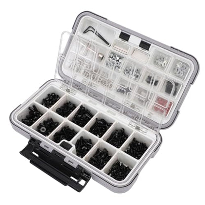 RC Screw Kit, Stainless Steel M3 M4 Hex Socket Head Cap Screws Durable Set for 1/8 and 1/10 Scale RC Trucks Off Road Crawlers Enthusiasts