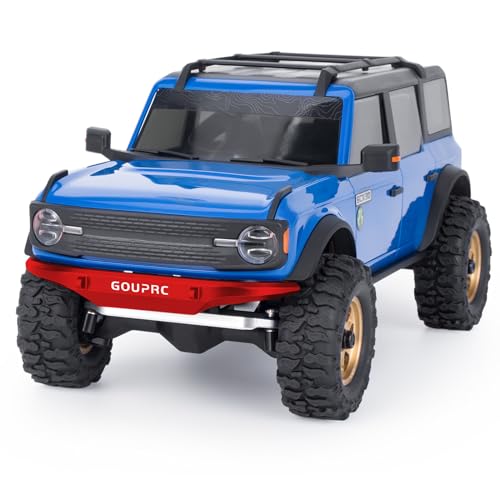 GOUPRC Aluminum Alloy RC Front & Rear Bumper for Axial SCX30 Bronco C10 1/30 RC Crawler Car Upgrade Replacement Parts - color: Red