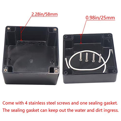 Junction box, Raculety Electrical Project Case Power Junction Box, Project Box Black (4.72"x4.72"x3.54") - color: Black, size: 4.72"x4.72"x3.54"
