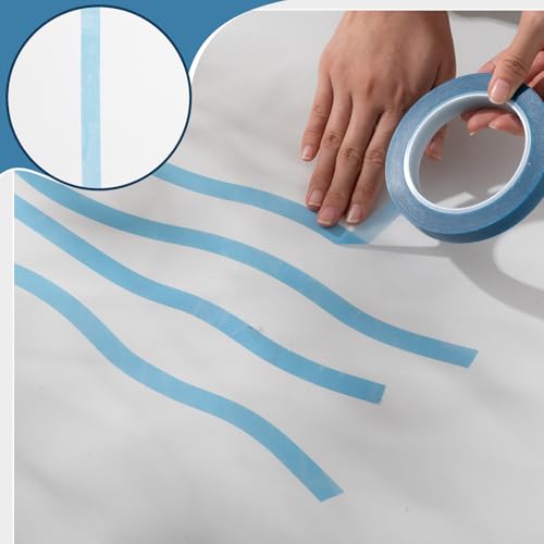 Xuniea 5 Rolls Fine Line Vinyl Tape, 1/16, 1/8, 1/4, 1/2, 3/4 Inch, Navy | Masking Tape Automotive Car Auto Paint for Curves, High Temperature Vinyl Low Tack - color: Navy, size: 1/16, 1/8,1/4, 1/2, 3/4 Inch