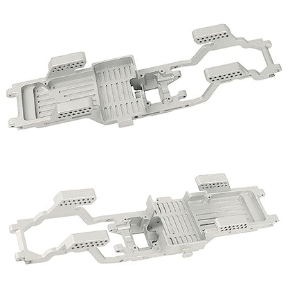 TRX4M CNC Aluminum Alloy One Body Chassis Kit Frame Girder for 1/18 RC Crawler Car TRX4-M Upgrade Parts - color: Silver