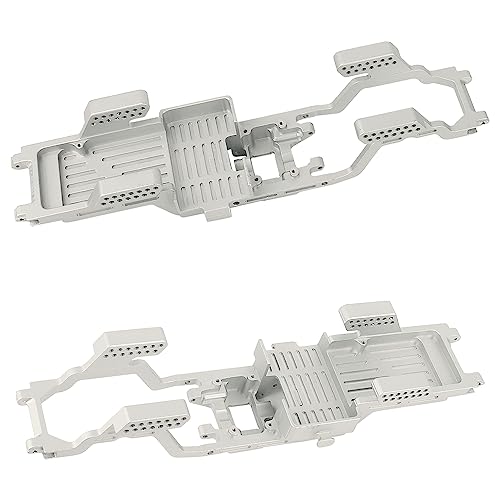 TRX4M CNC Aluminum Alloy One Body Chassis Kit Frame Girder for 1/18 RC Crawler Car TRX4-M Upgrade Parts - color: Silver