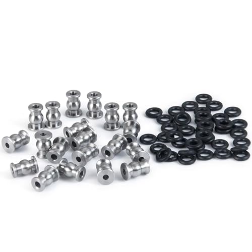 RC Modifications Spare Compatible with Axial for SCX24 for Deadbolt C10 for Gladiator 1/24 RC Car Upgrade Parts Metal Steering Link Rod Ball Joint Head End Set