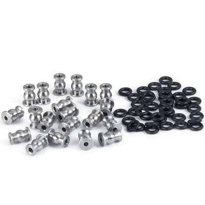 RC Modifications Spare Compatible with Axial for SCX24 for Deadbolt C10 for Gladiator 1/24 RC Car Upgrade Parts Metal Steering Link Rod Ball Joint Head End Set