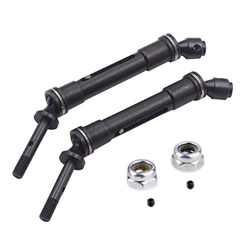 2PCS Vgoohobby Aluminum Alloy RC CVD Steel Rear Drive Shaft Axle Transmission Axle Joint Compatible with TRX Slash 4X4 Stapede Rustler VXL HQ727 Short Truck Car
