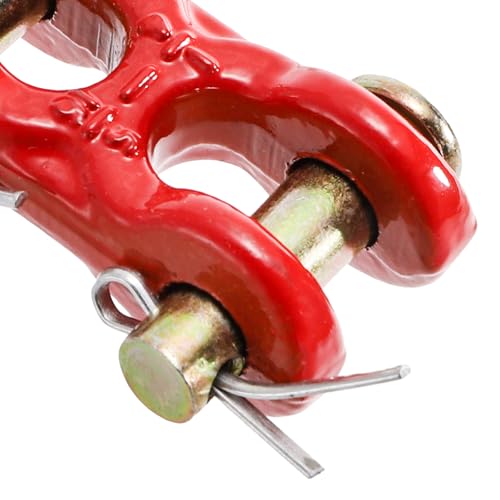 Bekith 6 Pack 5/16 Inch Safety Chain Repair Link, Zinc Plated G70 Forged Twin Clevis Link, Heavy Duty Trailer Tie Down Links Double Clevis Link for Transport Use, 3900lbs Working Load Limit