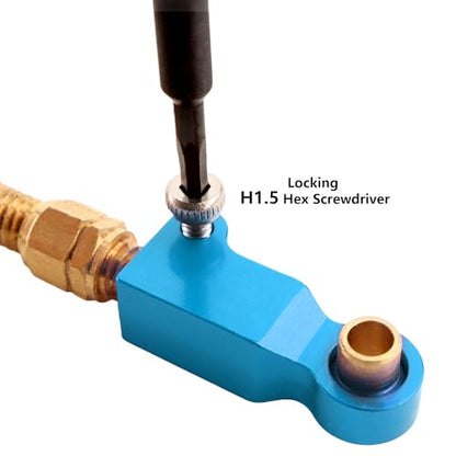 2 Pieces H14BM Upgrade Steering Linkage RC Car Accessories Adjustable Pull Rod Linkages Arm Tie Rod,Replacement Spare Parts for 1/14 Scale H14BM 14210 JC14EP HP474 HP141S Trucks (Blue)