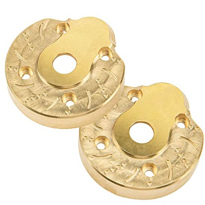 2Pcs ShareGoo Brass Portal Knuckle Steering Portal Axle Cap Drive Housing Compatible with Axial SCX10-III AXI03007 Capra 1.9 UTB AXI03004 1/10 RC Crawler Car