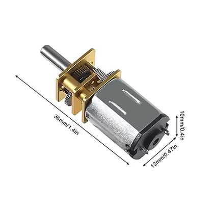 Alinan 2pcs 12V 200RPM N20 High Torque Speed Reduction Geared Motor with Metal Gearbox Motor for Smart Car DIY RC Toys - size: 12V 200RPM
