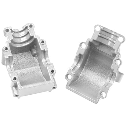 Aluminum Alloy 144001 Differential Gearbox Housing Cover Gear Box Shell Compatible with WLtoys 144001 1/14 RC Car Upgrade Parts (Silver) - color: Silver