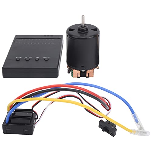 Brushed 80A ESC Program Board Set for 1/8 1/10 RC Car, Excellent Heat Dissipation, Low Voltage Protection for Car Enthusiasts with Remote Control