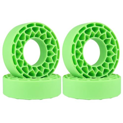 HobbyPark 1.0 Tires Silicone Inserts Foam fit 62-64mm*24mm for 1/18 1/24 Scale RC Crawler Trucks, Super Soft, 4pcs (Green) - color: Green (Large)