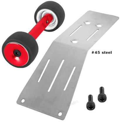 RC Upgrade Parts Steel Wheelie Bar for 1/16 Mini Maxx 4WD RTR Brushless Monster Truck (#107154-1),Tail Wheel Head up Wheel Hop Ups,Red(1 PCS - color: Red-(1 Pcs）