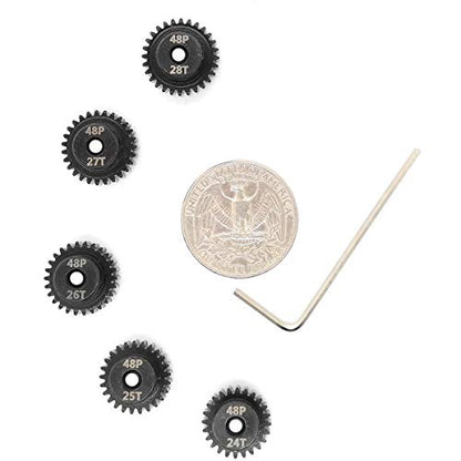 48P Pinion Gear Set 3.175mm 48 Pitch 24T 25T 26T 27T 28T RC Parts