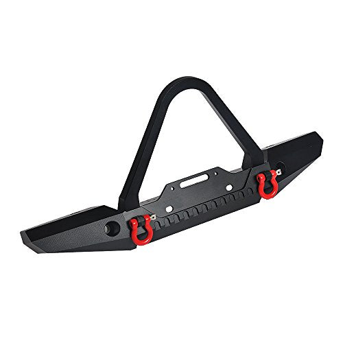 RCLIONS Metal RC Front Bumper with LED Lights Shackles for TRX4, SCX10-ii 1/10 RC Crawler Car