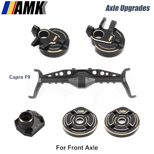 AMK 1/10 Capra Brass Kit 571g UTB10 Diff Cover Front Rear Axle Housing Portal Steering Knuckle Caps for RC Crawler Axial Capra Upgrades